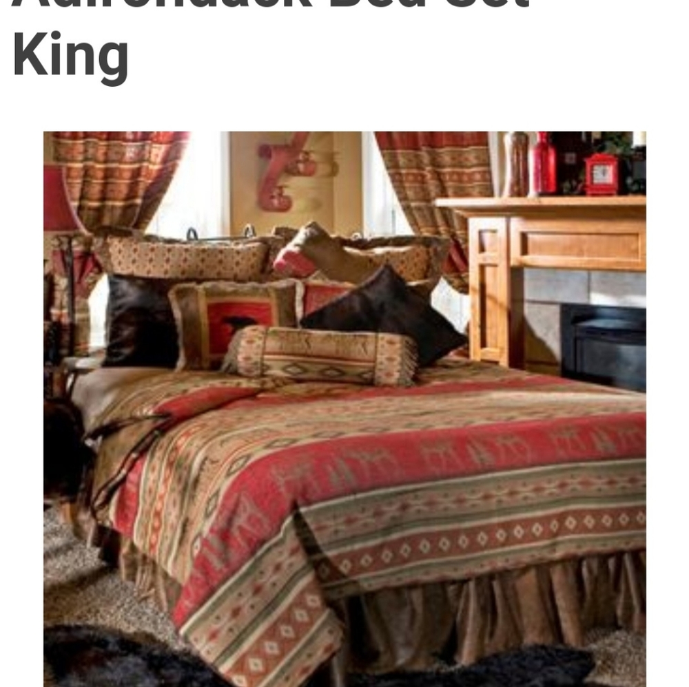 Carstens Adirondack king size.gold & red &green